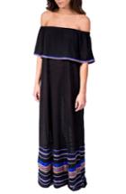 Women's Pitusa Off The Shoulder Maxi Cover-up Dress, Size - Black
