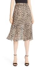 Women's Alice + Olivia Athena Leopard Spot Skirt - Beige