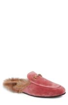 Men's Gucci Princetown Genuine Shearling Lined Mule Loafer Us / 6uk - Pink