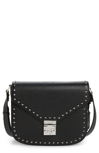 Mcm Patricia Studded Outline Leather Shoulder Bag -