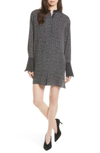 Women's Diane Von Furstenberg Silk Shirtdress, Size - Black