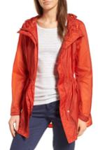 Women's Andrew Marc Teri Translucent Rain Jacket - Orange