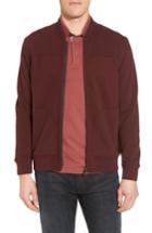 Men's Ted Baker London Outme Trim Textured Bomber (l) - Red