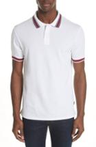 Men's Ps Paul Smith Multicolor Tip Pique Polo - White