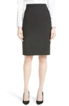 Women's Theory Hemdall B Stretch Wool Pencil Skirt - Black