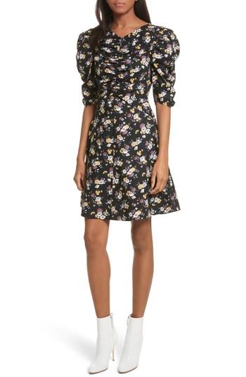 Women's La Vie Rebecca Taylor Winter Posey Fit & Flare Dress - Black