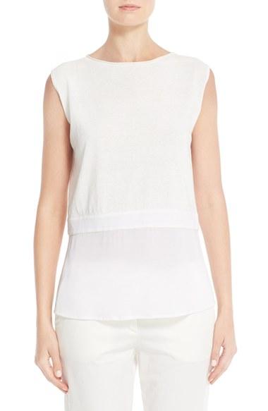 Women's Fabiana Filippi Silk Hem Cotton Tank