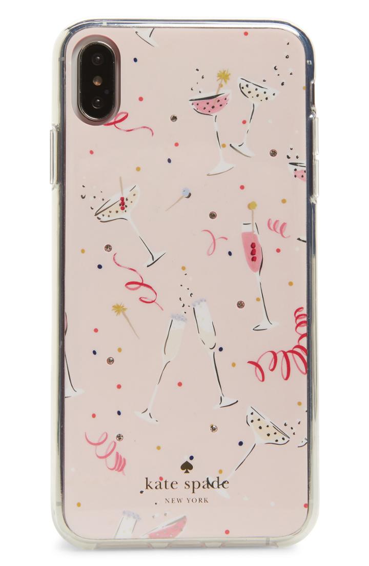 Kate Spade New York Jeweled Champagne Iphone X/xs/xs Max & Xr Case - Pink