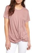Women's Hinge Twist Hem Tee - Pink