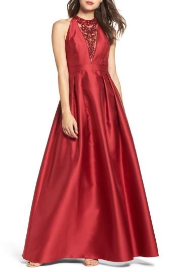 Women's Adrianna Papell Mikado Ballgown - Red