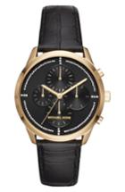 Women's Michael Kors Slater Chronograph Leather Strap Watch, 40mm