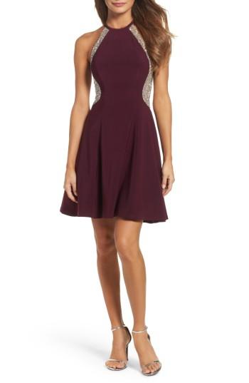 Women's Xscape Beaded Jersey Party Dress