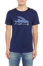 Men's Patagonia Flying Fish Organic Cotton T-shirt, Size - Blue