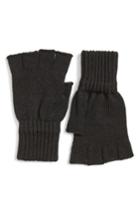 Men's Barbour Fingerless Wool Gloves - Black