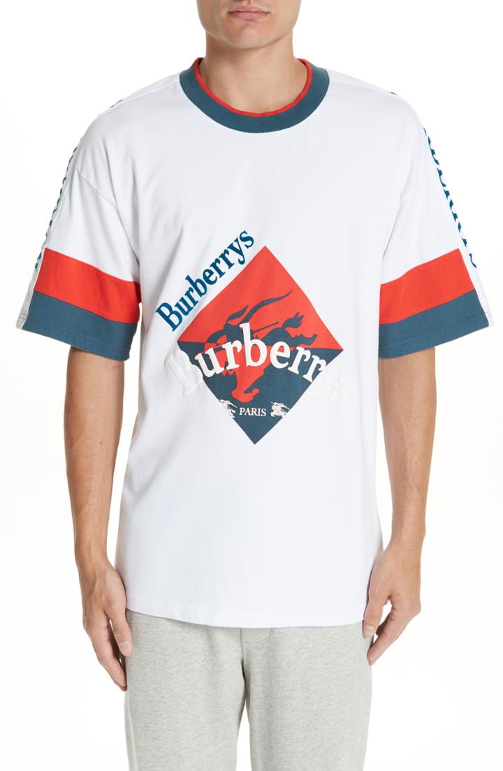 Men's Burberry Roeford T-shirt, Size - White