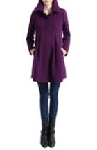 Women's Kimi And Kai Faye Hooded Maternity Peacoat - Purple