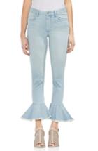 Women's Vince Camuto Ruffle Hem Ankle Jeans - Blue