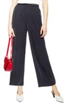 Petite Women's Topshop Wide Leg Crop Pants - Black