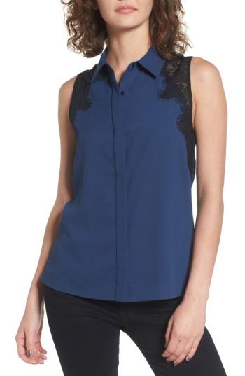 Women's Cooper & Ella Vera Lace Sleeveless Blouse - Blue