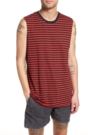 Men's The People Vs. Stripe Moth Tank - Red