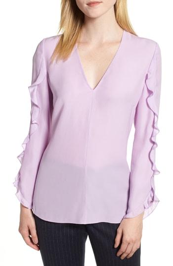 Women's Lewit Ruffle Sleeve Silk Top
