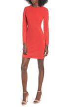 Women's Leith Long Sleeve Body-con Dress - Red