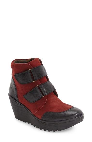 Women's Fly London 'yugo' Wedge Bootie .5-6us / 36eu - Black