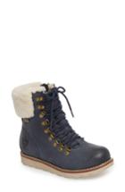 Women's Royal Canadian Lethbridge Waterproof Snow Boot With Genuine Shearling Cuff M - Blue