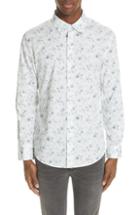 Men's John Varvatos Floral Sport Shirt - Blue