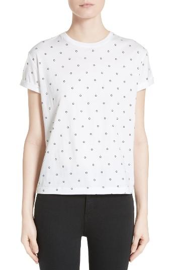 Women's T By Alexander Wang Dot Print Cotton Tee