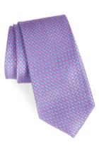 Men's Nordstrom Men's Shop Laguna Check Silk Tie, Size X-long - Pink