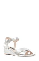 Women's Nine West Laglade Wedge Sandal .5 M - Metallic