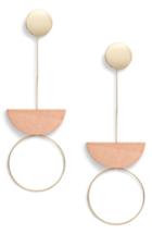 Women's Leith Metal & Wood Drop Earrings