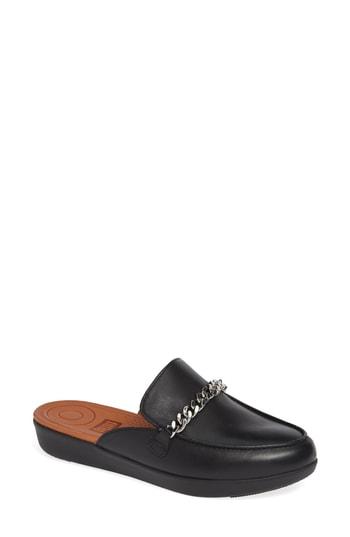 Women's Fitflop Serene Chain Mule .5 M - Black