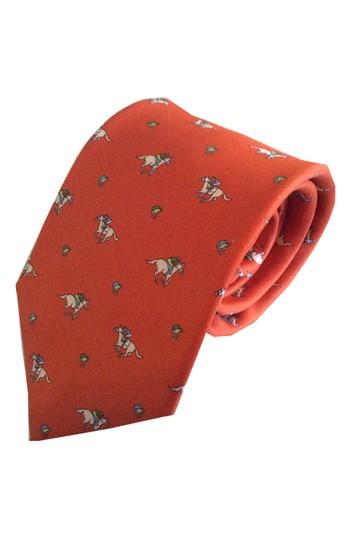 Men's Lazyjack Press Riding Derby Silk Tie, Size - Orange