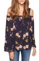 Petite Women's Sanctuary Cassie Off The Shoulder Top P - Blue