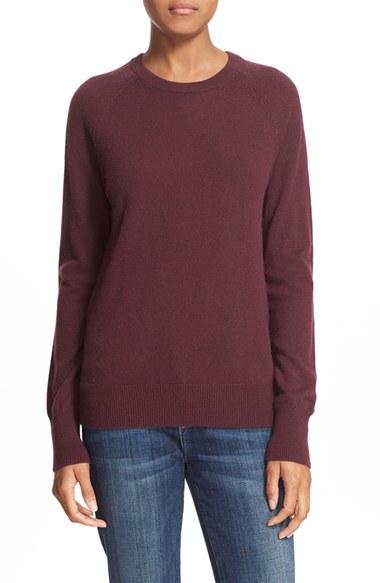 Women's Equipment 'sloane' Crewneck Cashmere Sweater - Burgundy