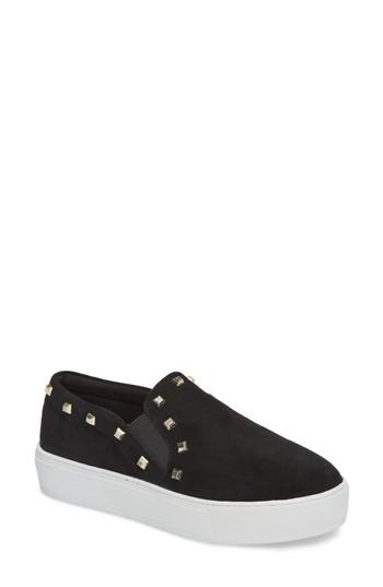 Women's Rebecca Minkoff Nora Stud Platform Sneaker M - Black