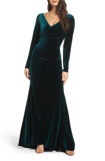 Women's Vince Camuto Velvet Gown - Green