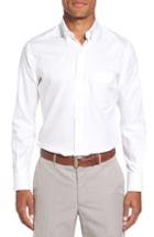 Men's Peter Millar Crown Soft Pinpoint Regular Fit Sport Shirt, Size - White