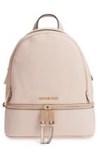 Michael Michael Kors 'extra Small Rhea Zip' Leather Backpack - Pink