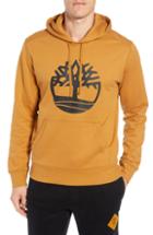 Men's Timberland Logo Hoodie Sweatshirt, Size - Brown