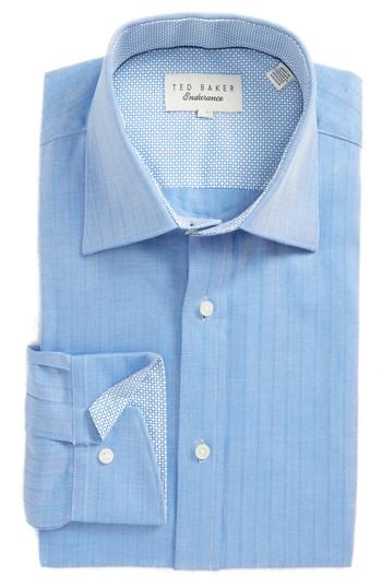 Men's Ted Baker London Endurance Trim Fit Herringbone Dress Shirt