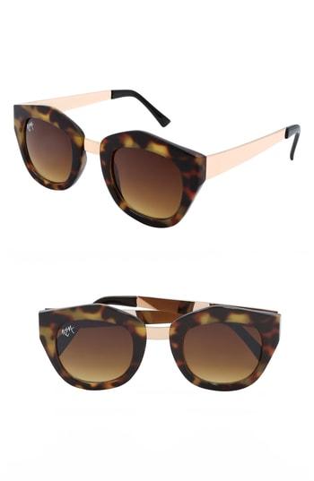 Women's Nem Envy 45mm Angular Sunglasses - Tortoise W Amber Lens