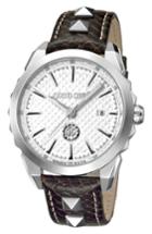 Men's Roberto Cavalli By Franck Muller Costellato Leather Strap Watch