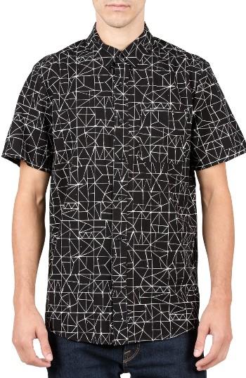 Men's Volcom Invert Geo Cotton Blend Woven Shirt