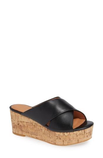 Women's Halogen Platform Wedge Sandal M - Black