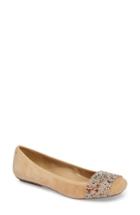 Women's Vaneli Nabila Embellished Ballet Flat M - Brown