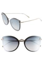 Women's Tom Ford Charolette 62mm Oversize Butterfly Sunglasses - Shiny Black/ Rose Gold/ Silver