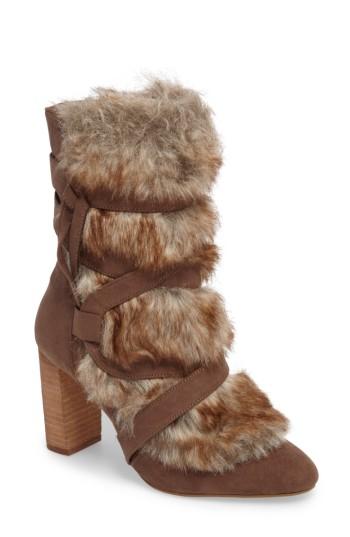 Women's Charles By Charles David Alberta Faux Fur Boot M - Beige